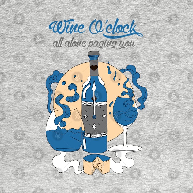 Blue and Grey Wine O'Clock by kenallouis